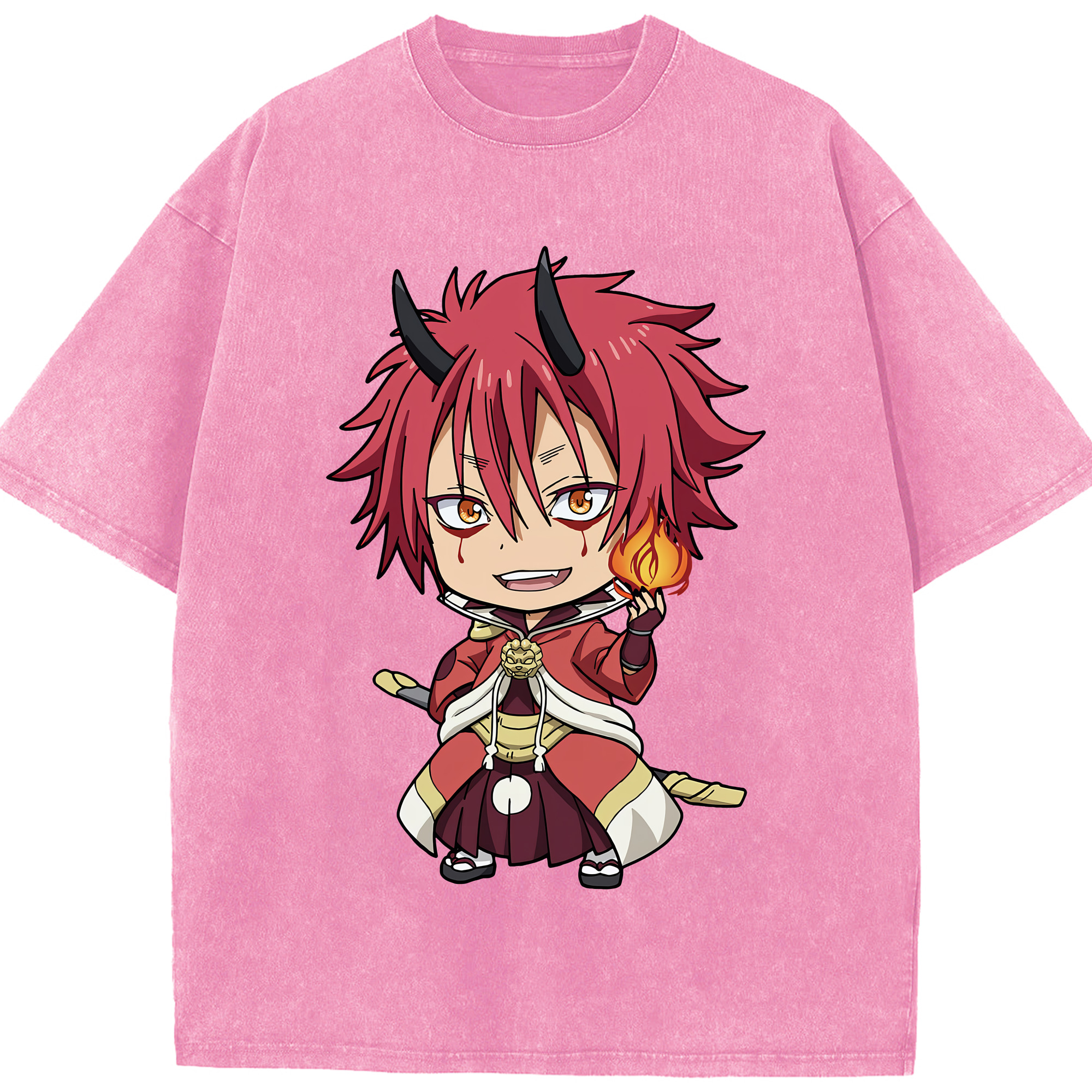 （画像用） 転スラ Regarding Reincarnated to Slime 綿100% ヴィンテージ風 半袖Tシャツ（フロントプリント）